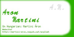 aron martini business card